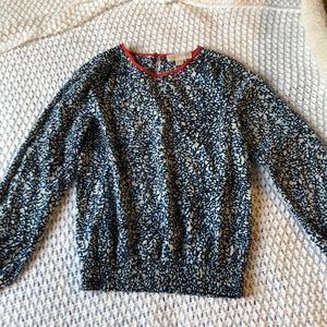 Michael Kors silky blue patterned top